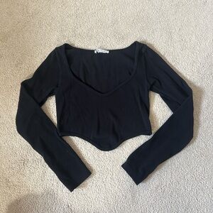 Black Long Sleeve Women's Top